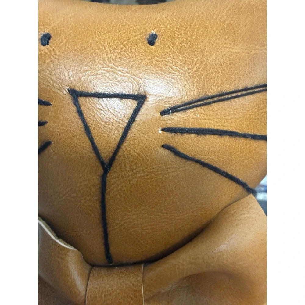 Taylor & Olive Faux Leather Cat Door Stop Weighted Home Decor 11